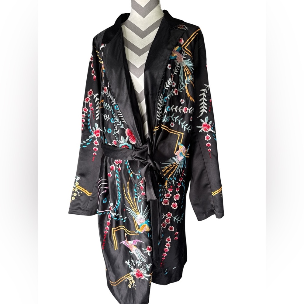ASOS Embroidered Satin Robe